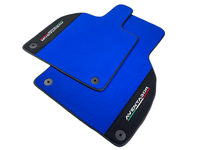 Blue Floor Mats for Lamborghini Aventador With Alcantara Leather - AutoWin