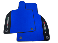 Blue Floor Mats for Lamborghini Aventador With Alcantara Leather - AutoWin