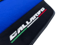 Blue Floor Mats for Lamborghini Gallardo With Alcantara Leather - AutoWin