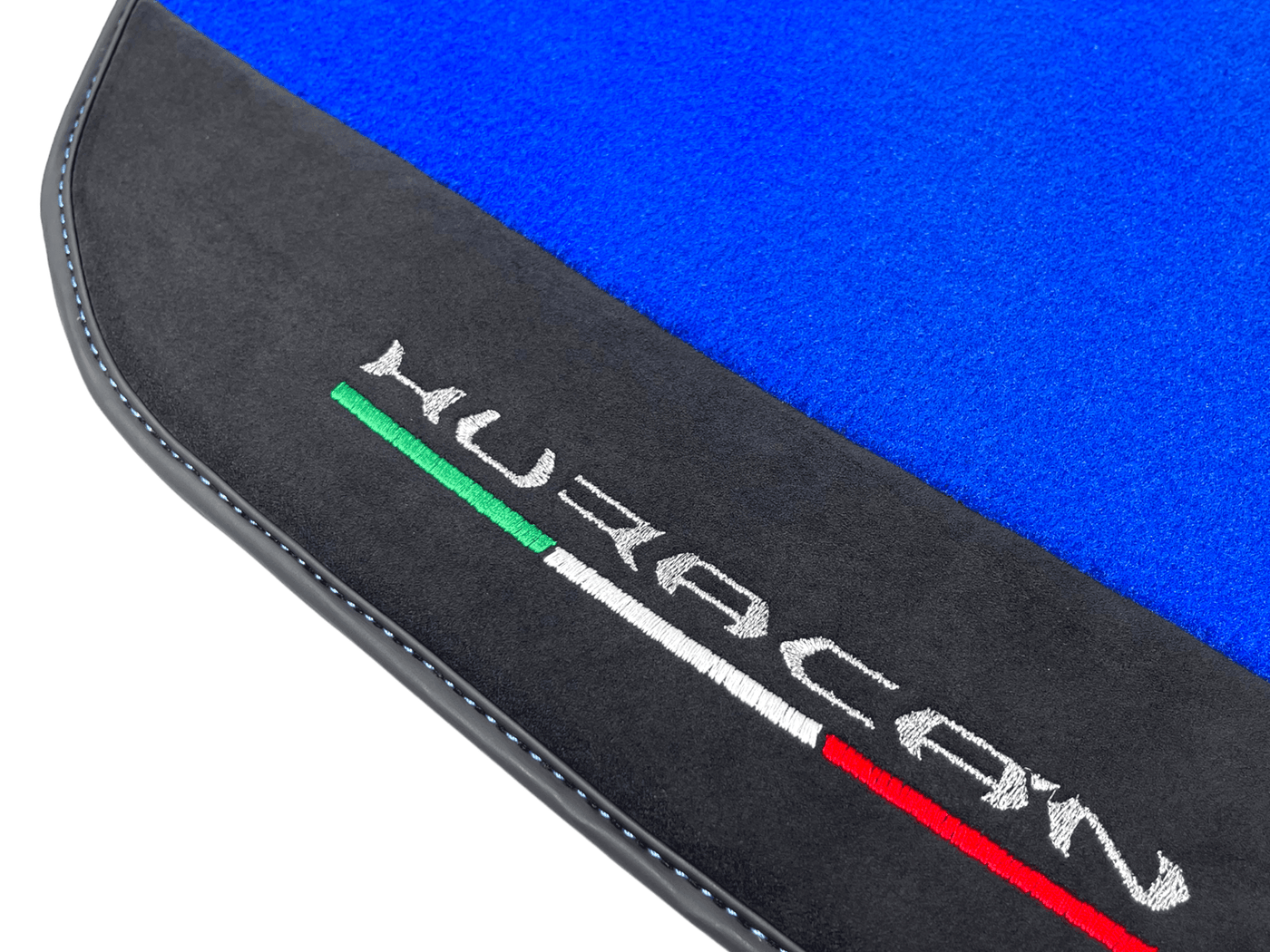 Blue Floor Mats for Lamborghini Huracan With Alcantara Leather - AutoWin