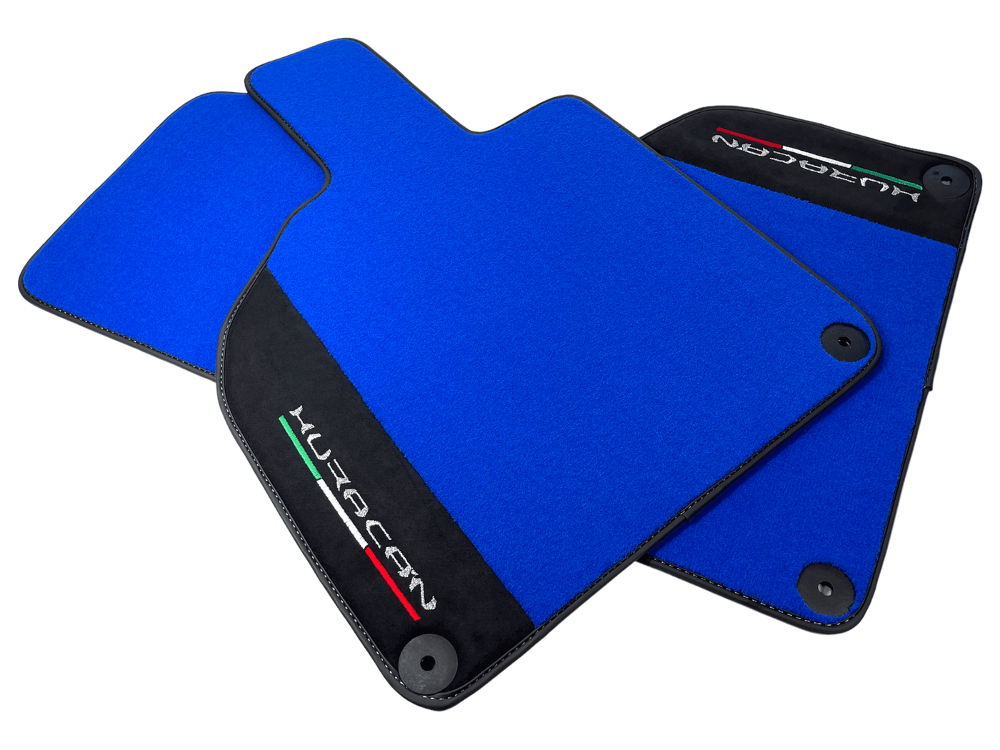 Blue Floor Mats for Lamborghini Huracan With Alcantara Leather - AutoWin