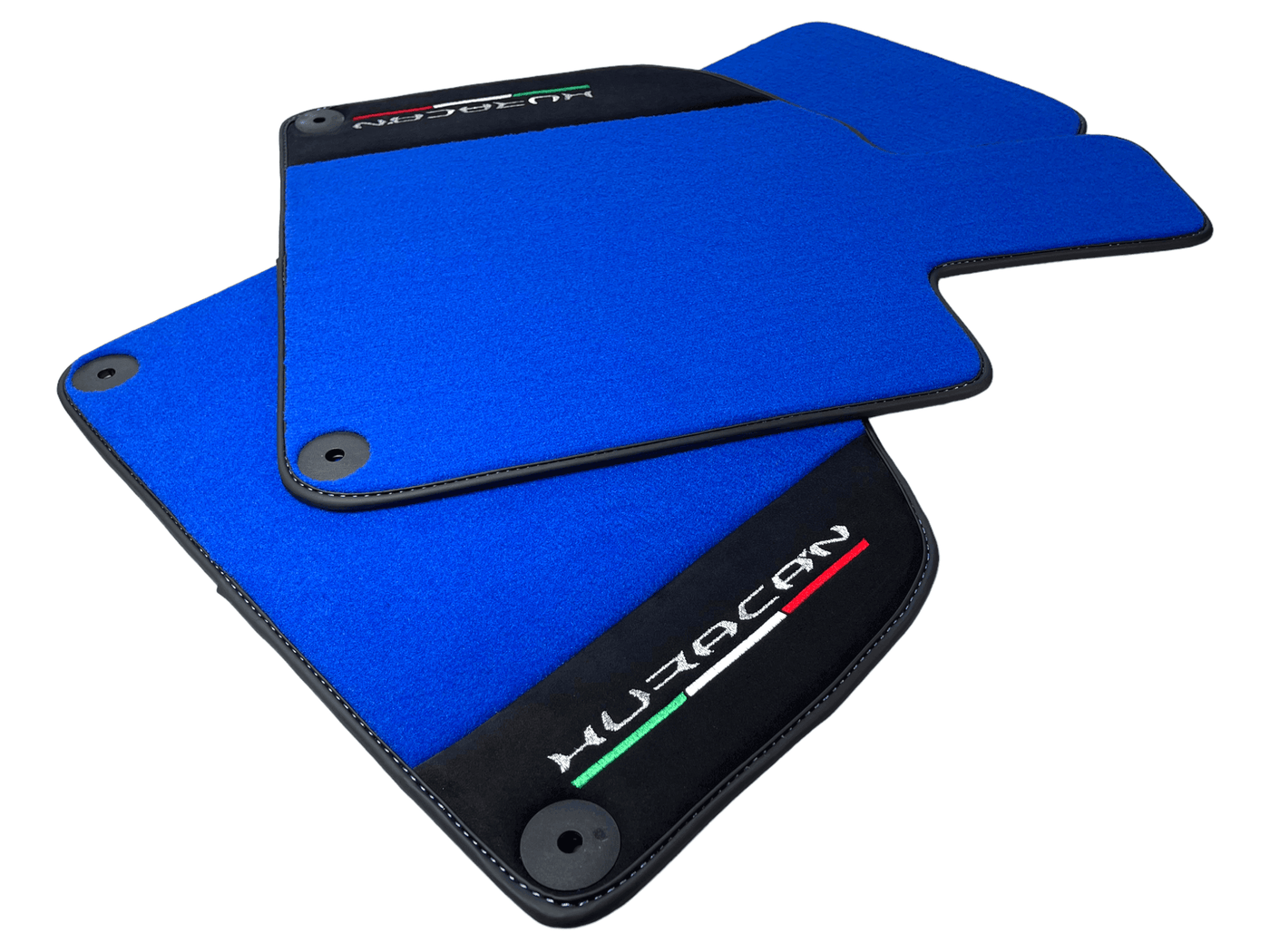 Blue Floor Mats for Lamborghini Huracan With Alcantara Leather - AutoWin