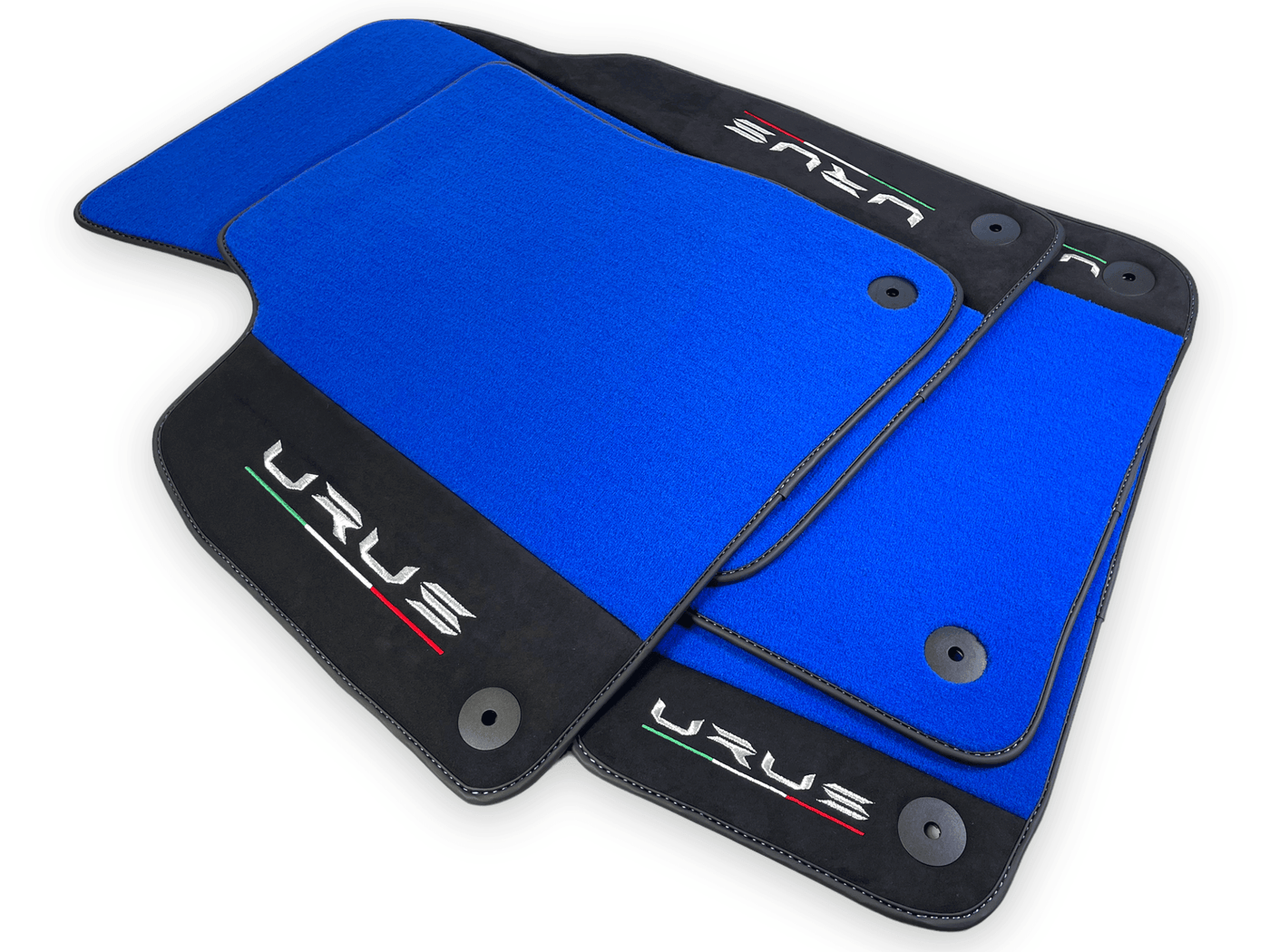 Blue Floor Mats For Lamborghini Urus With Alcantara Leather - AutoWin
