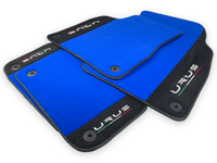 Blue Floor Mats For Lamborghini Urus With Alcantara Leather - AutoWin