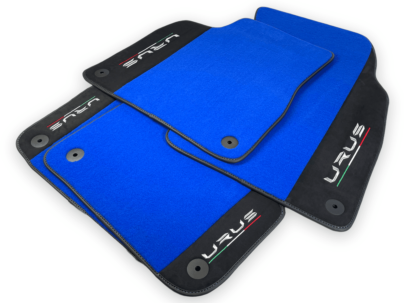 Blue Floor Mats For Lamborghini Urus With Alcantara Leather - AutoWin