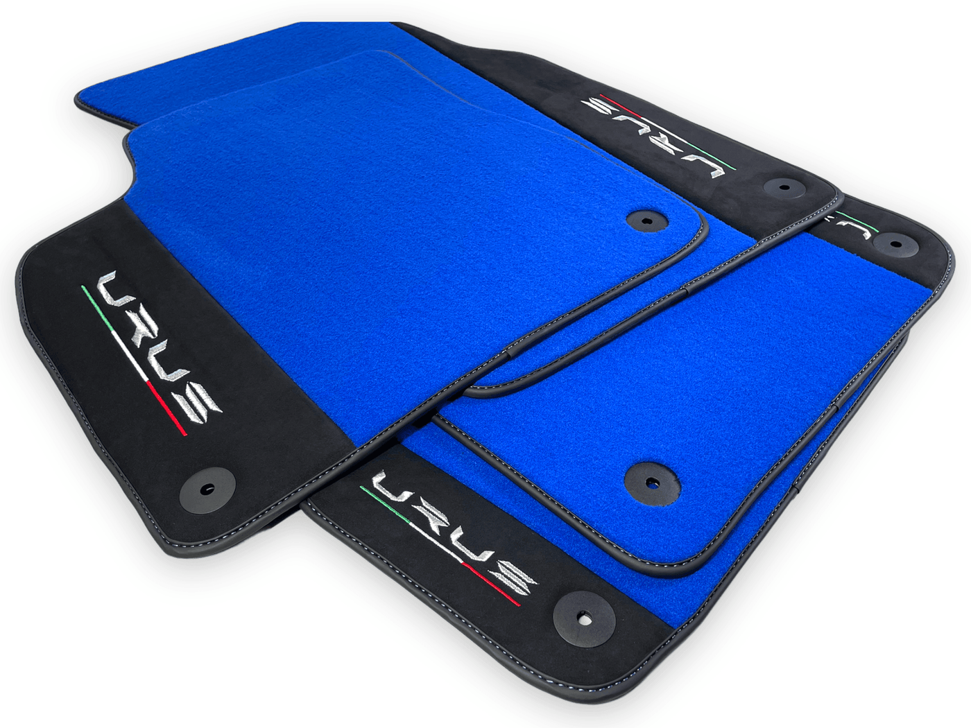 Blue Floor Mats For Lamborghini Urus With Alcantara Leather - AutoWin