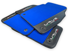 Blue Floor Mats For Lamborghini Urus With Carbon Leather - AutoWin
