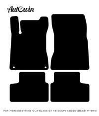 Blue Floor Mats For Mercedes Benz CLA-Class C118 Coupe (2020-2023) Hybrid | Limited Edition - AutoWin