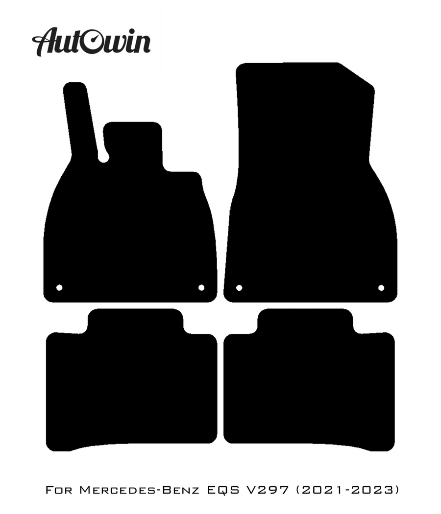 Blue Floor Mats For Mercedes Benz EQS-Class V297 (2021-2023) | Limited Edition - AutoWin