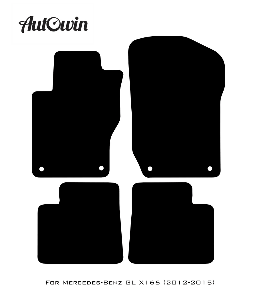 Blue Floor Mats For Mercedes Benz GL-Class X166 (2012-2015) | Limited Edition - AutoWin