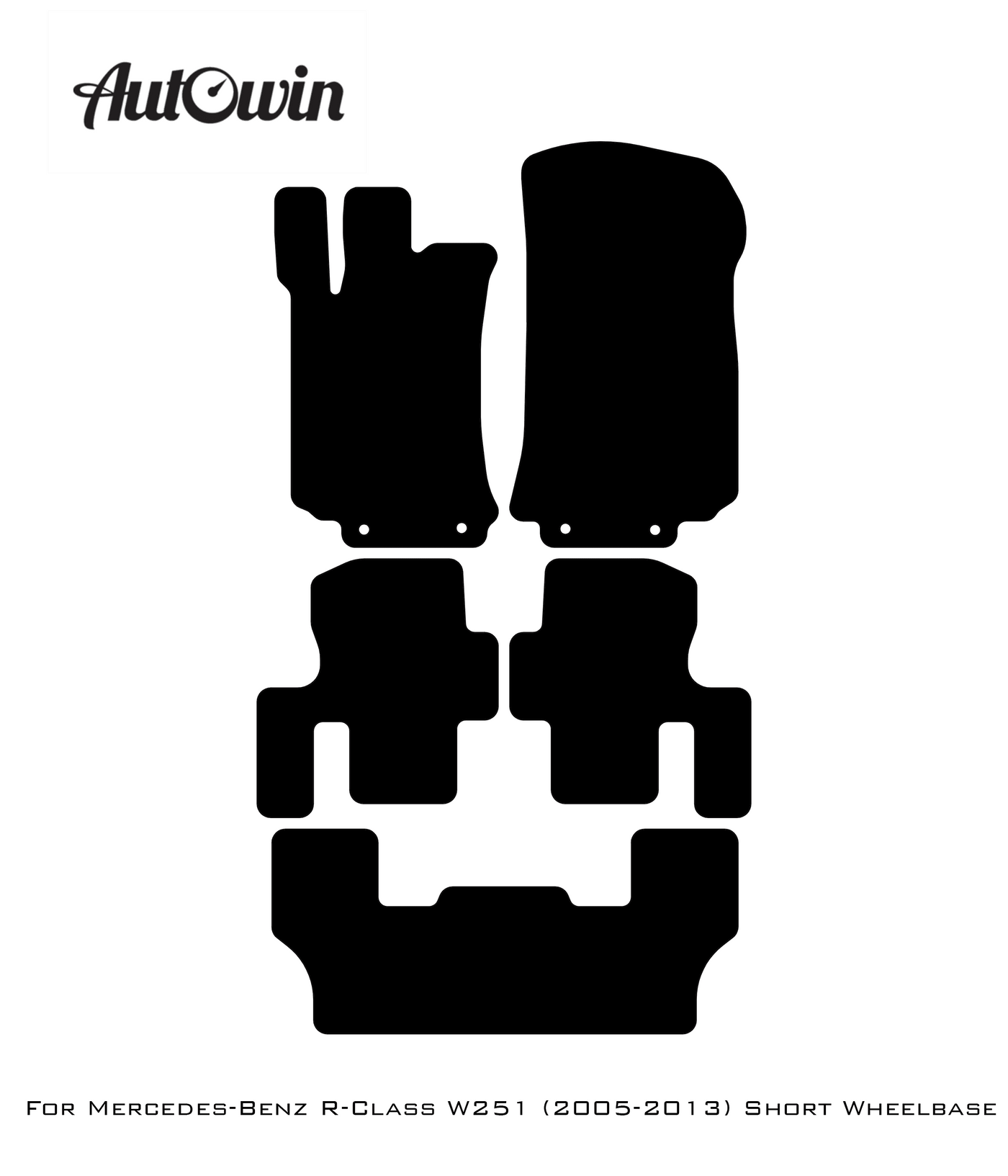 Blue Floor Mats For Mercedes Benz R-Class W251 (2005-2013) Short Wheelbase | Limited Edition - AutoWin