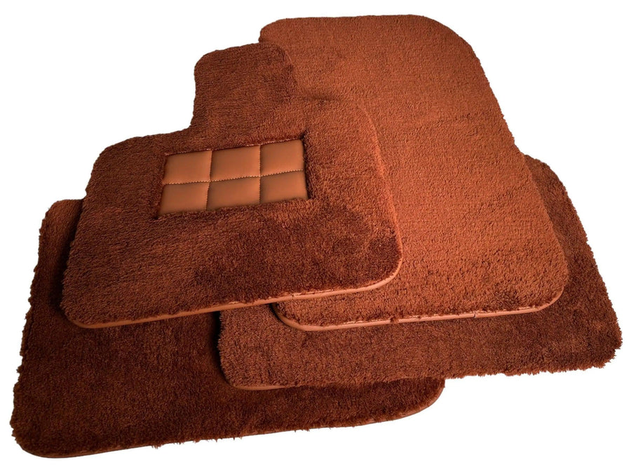 Brown Sheepskin Floor Mats For Bentley Flying Spur (2013-2019) Er56 Design Brand - AutoWin
