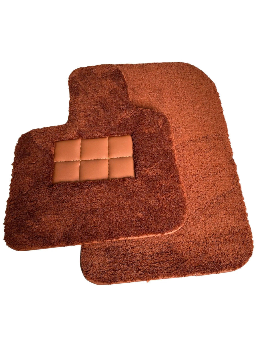 Brown Sheepskin Floor Mats For Bentley Flying Spur (2013-2019) Er56 Design Brand - AutoWin