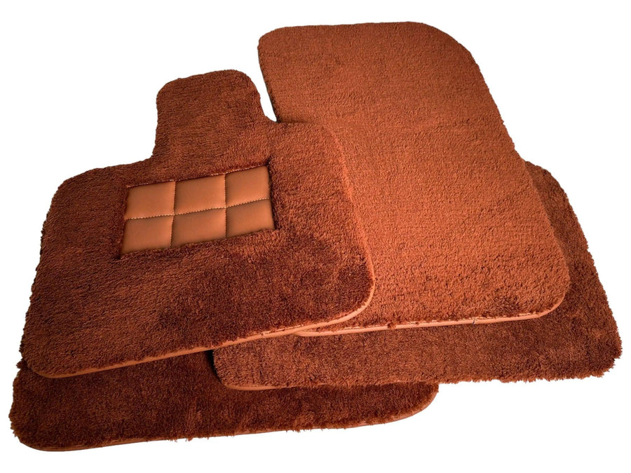 Brown Sheepskin Floor Mats For Bentley Flying Spur (2013-2019) Er56 Design Brand - AutoWin