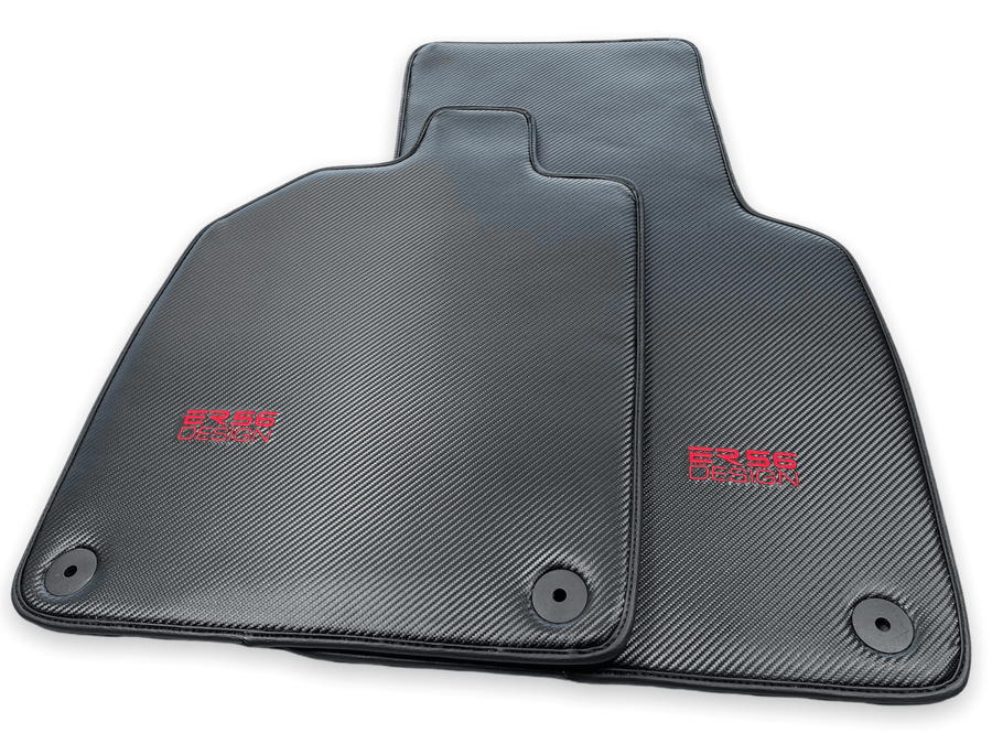 Carbon Fiber Leather Floor Mats for Audi R8 2015-2023 ER56 Design - AutoWin