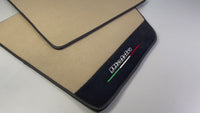 Alfombrillas beige para Lamborghini Diablo 1990-2001 con cuero Alcantara