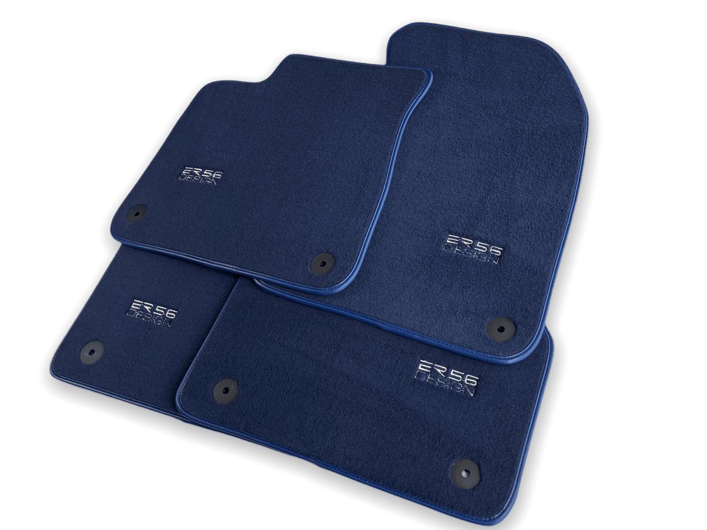 Dark Blue Floor Mats for A4 - B9 Avant (2019-2023) | ER56 Design - AutoWin