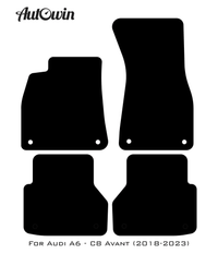 Dark Blue Floor Mats for A6 - C8 Avant (2018-2023) | ER56 Design - AutoWin