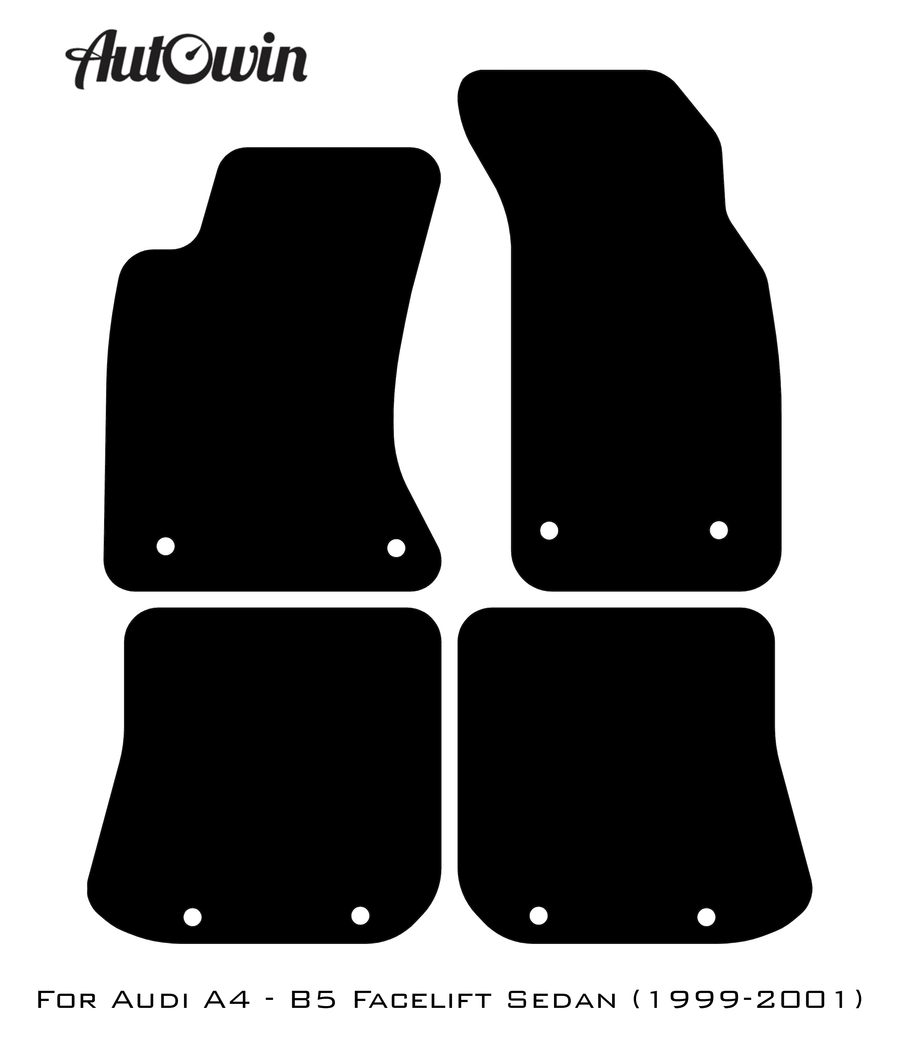 Dark Blue Floor Mats for Audi A4 - B5 Facelift Sedan (1999-2001) | ER56 Design - AutoWin
