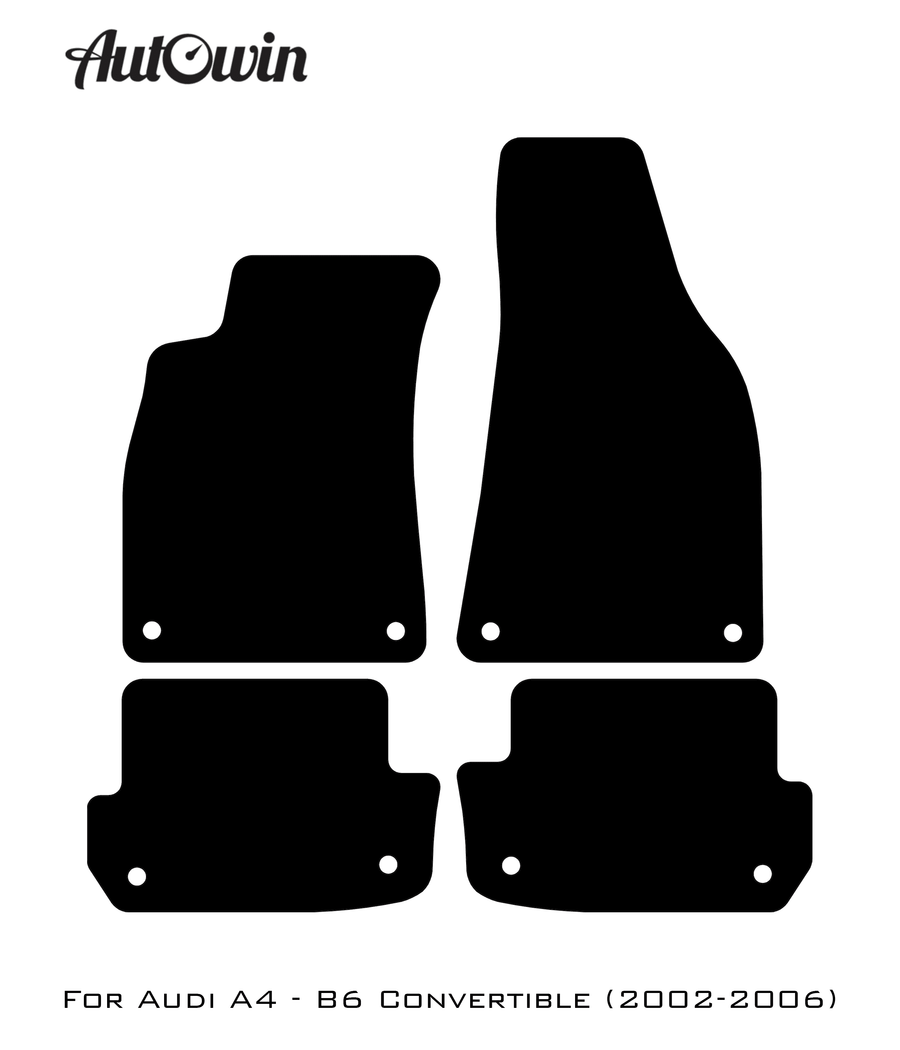 Dark Blue Floor Mats for Audi A4 - B6 Convertible (2002-2006) | ER56 Design - AutoWin
