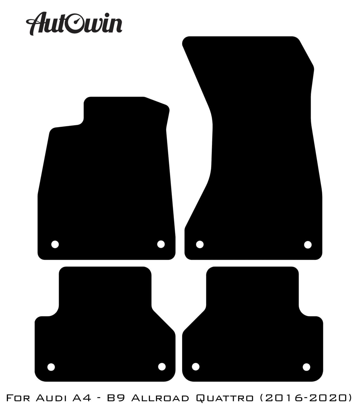 Dark Blue Floor Mats for Audi A4 - B9 Allroad Quattro (2016-2020) | ER56 Design - AutoWin