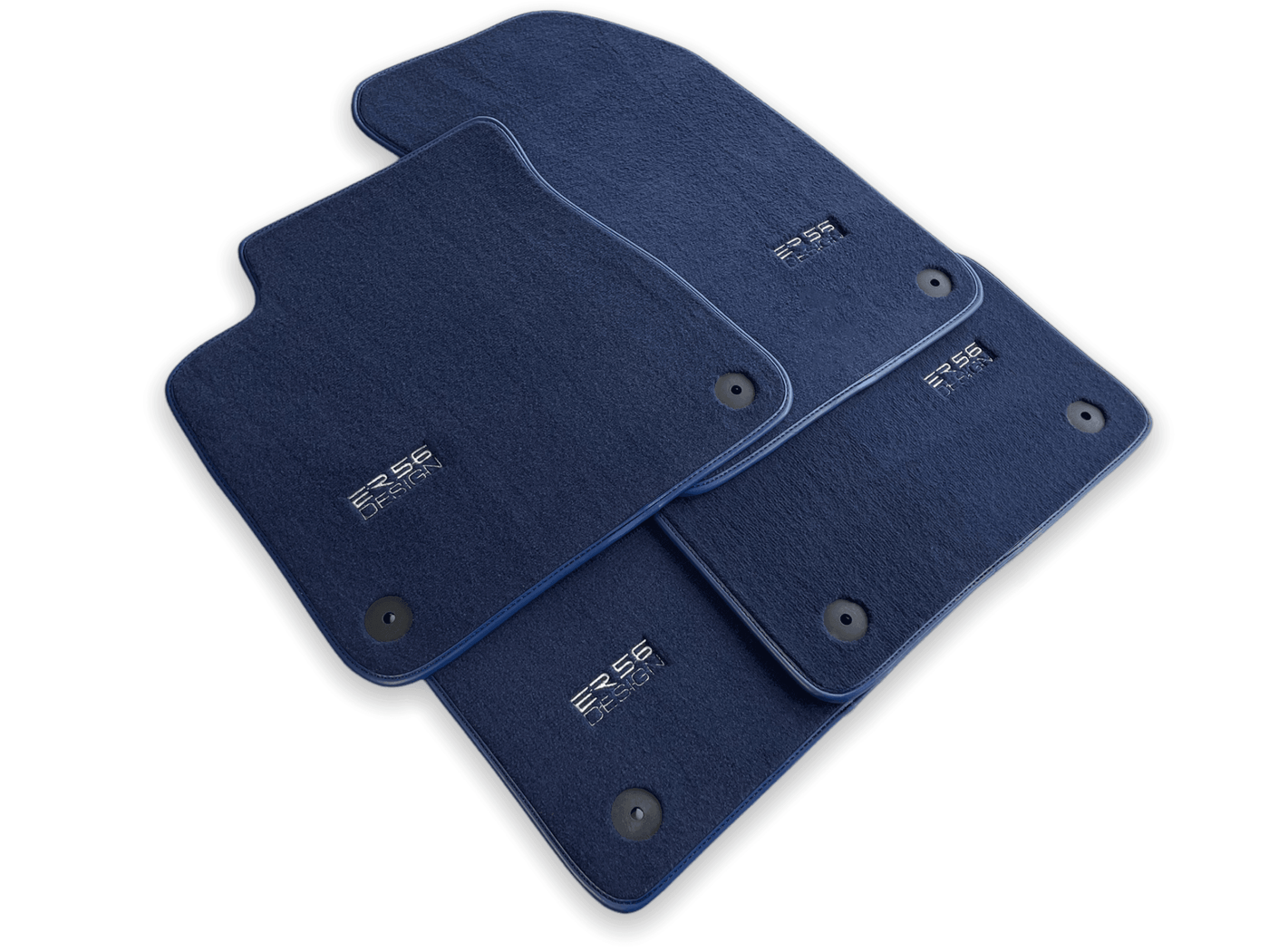 Dark Blue Floor Mats for Audi A4 - B9 Allroad Quattro (2020-2024) | ER56 Design - AutoWin