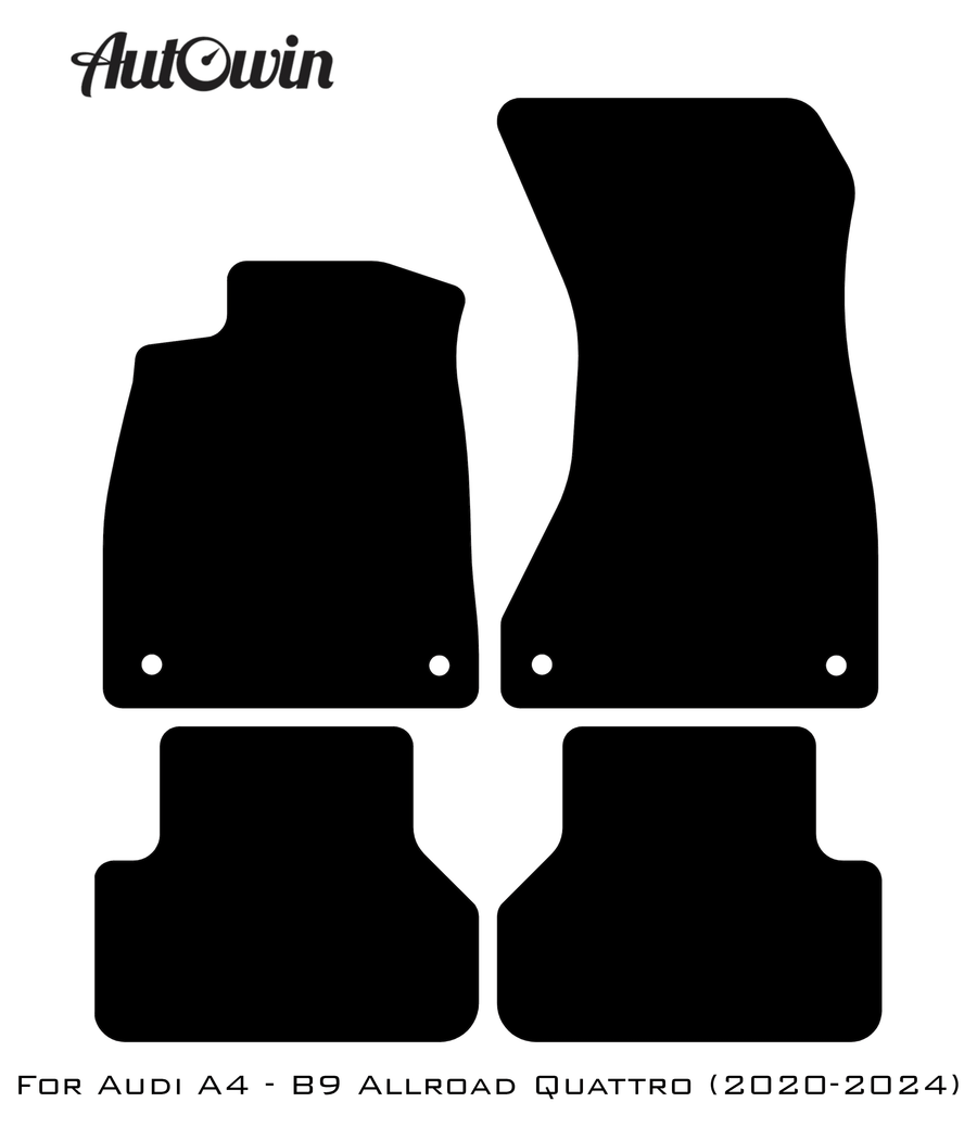 Dark Blue Floor Mats for Audi A4 - B9 Allroad Quattro (2020-2024) | ER56 Design - AutoWin