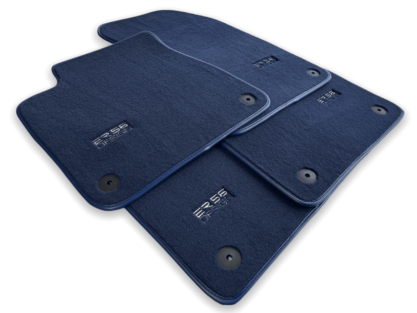Dark Blue Floor Mats for Audi A6 - C6 Sedan Long (2004-2008) | ER56 Design - AutoWin