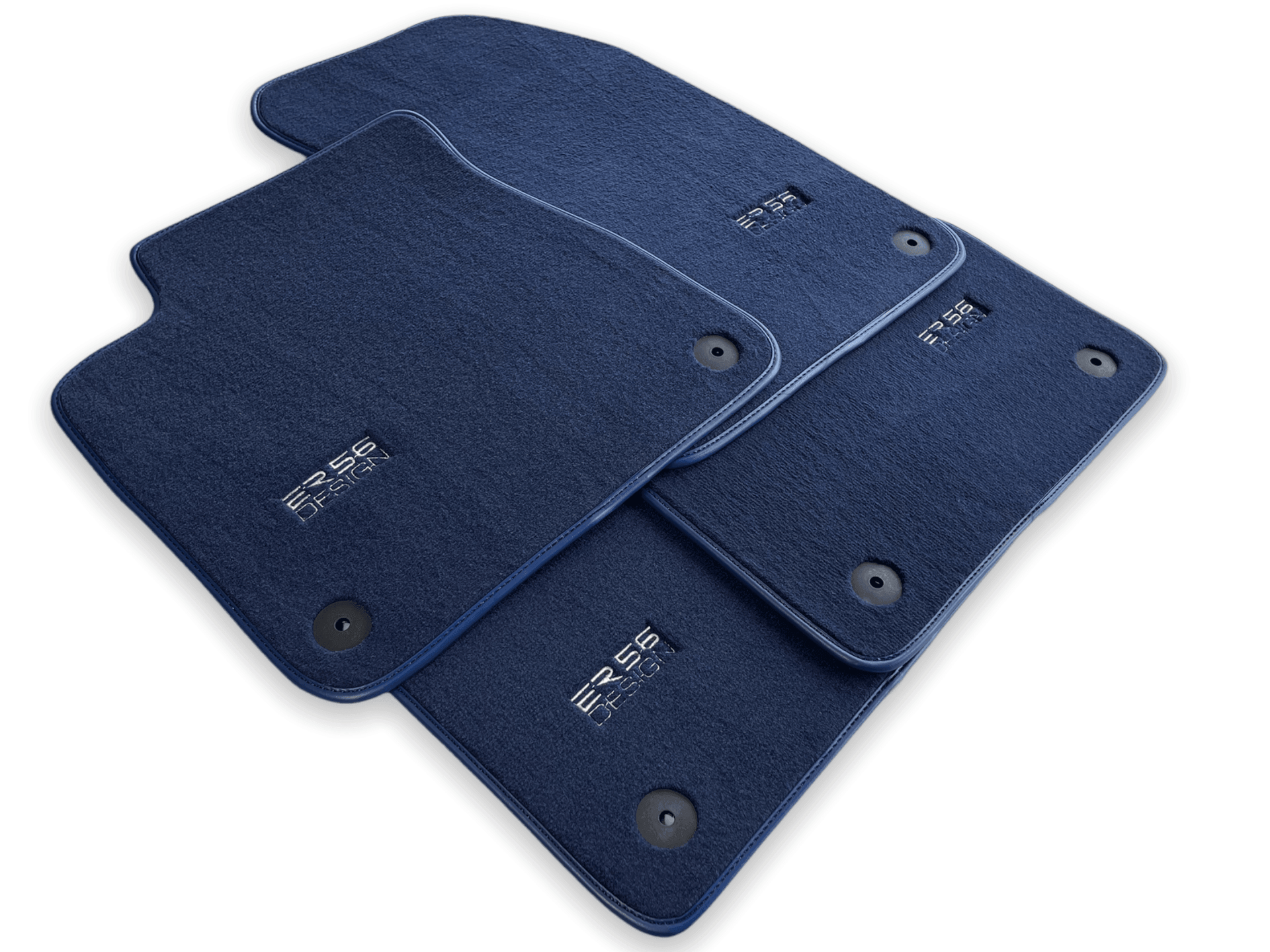 Dark Blue Floor Mats for Audi A8 D3 Long (2002-2010) | ER56 Design - AutoWin