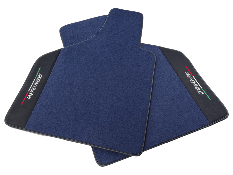 Dark Blue Floor Mats for Lamborghini Diablo 1990-2001 With Alcantara Leather - AutoWin
