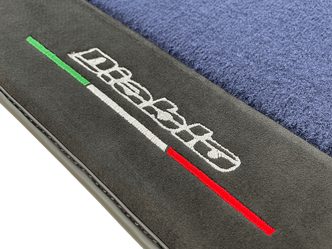 Dark Blue Floor Mats for Lamborghini Diablo 1990-2001 With Alcantara Leather - AutoWin