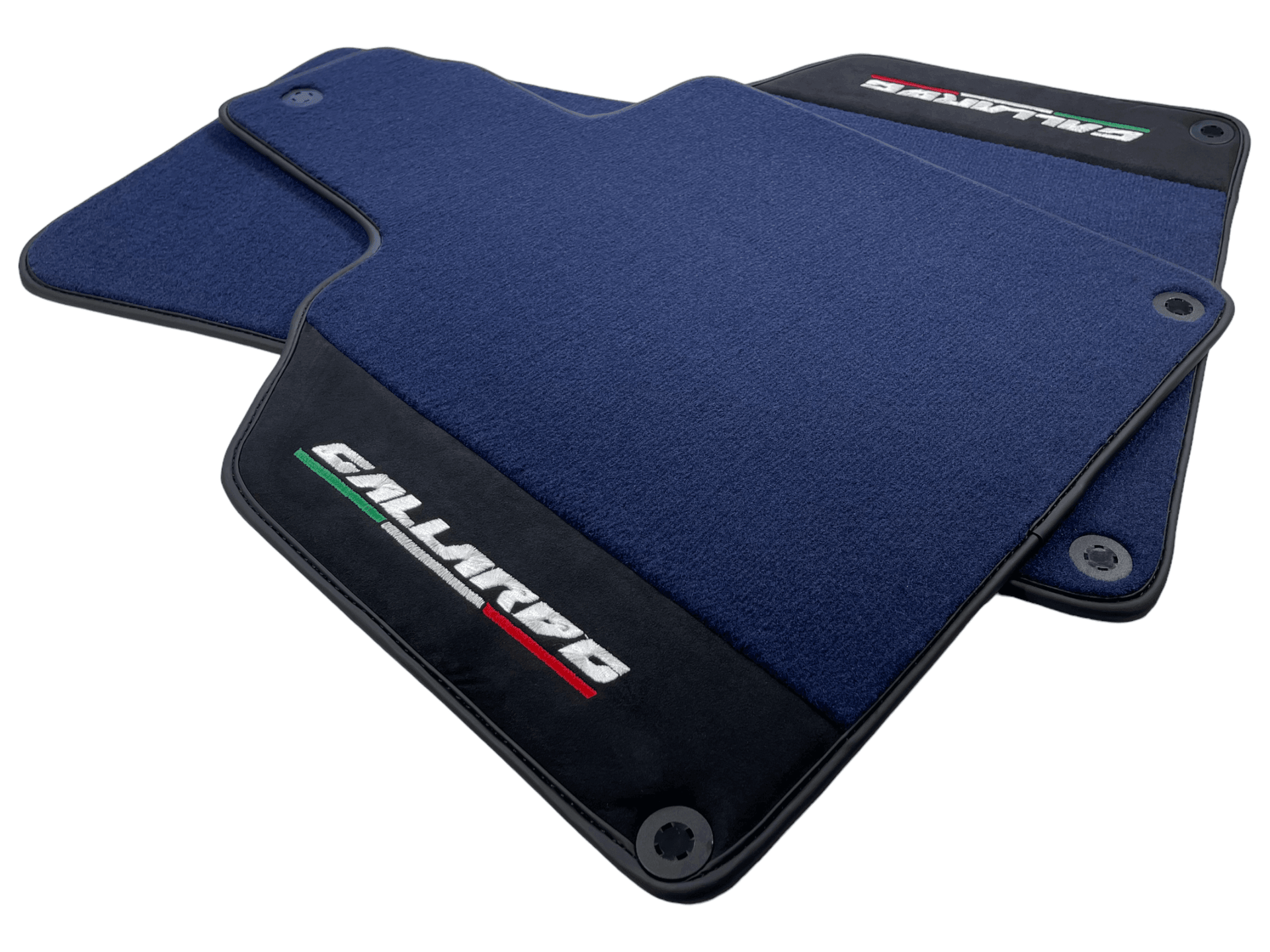 Dark Blue Floor Mats for Lamborghini Gallardo With Alcantara Leather - AutoWin