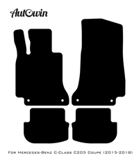 Dark Blue Floor Mats For Mercedes Benz C-Class C205 Coupe (2015-2018) | Limited Edition - AutoWin