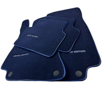 Dark Blue Floor Mats For Mercedes Benz C-Class C205 Coupe (2015-2018) | Limited Edition - AutoWin