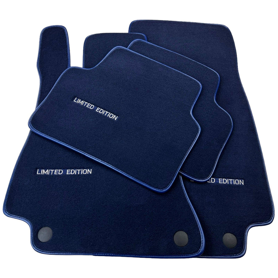 Dark Blue Floor Mats For Mercedes Benz C-Class C205 Coupe Facelift (2018-2023) | Limited Edition - AutoWin