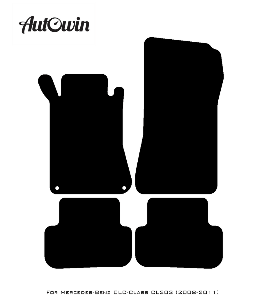 Dark Blue Floor Mats For Mercedes Benz CLC-Class CL203 (2008 - 2011) | Limited Edition - AutoWin