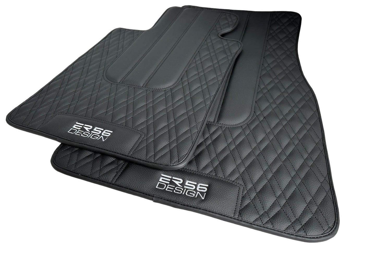 Floor Mats For BMW 3 Series E30 2-doors Coupe Black Leather Er56 Design - AutoWin