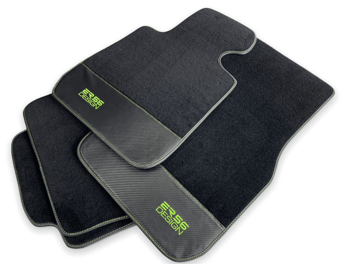 Floor Mats For BMW 3 Series E46 Convertible Carbon Leather Er56 Design - AutoWin