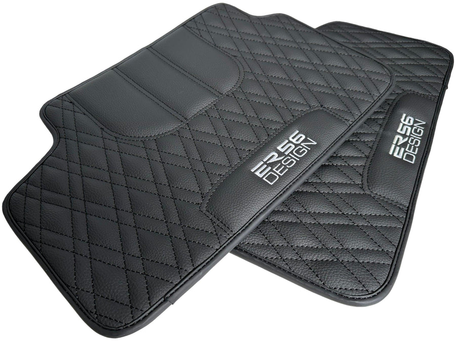Floor Mats For BMW 3 Series G20 Black Leather Er56 Design - AutoWin
