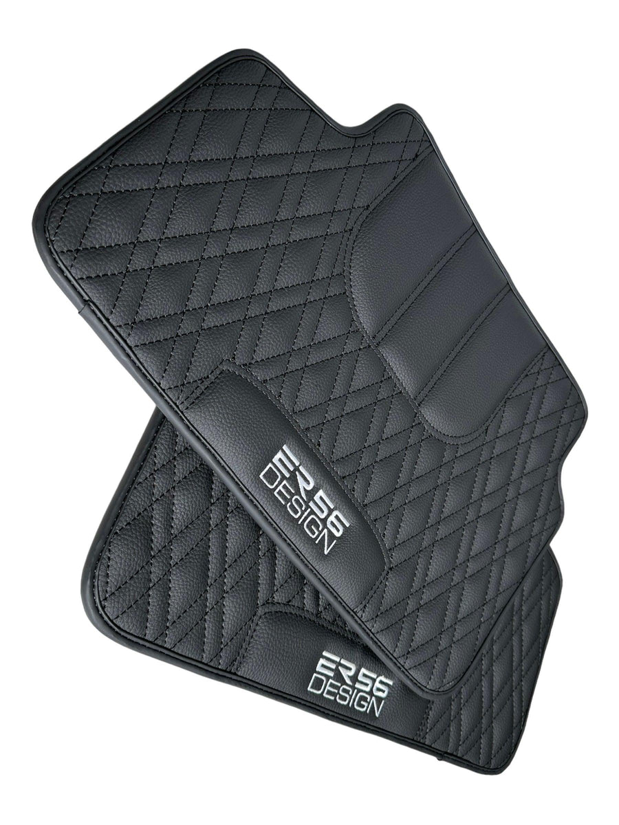 Floor Mats For BMW 3 Series G20 Black Leather Er56 Design - AutoWin