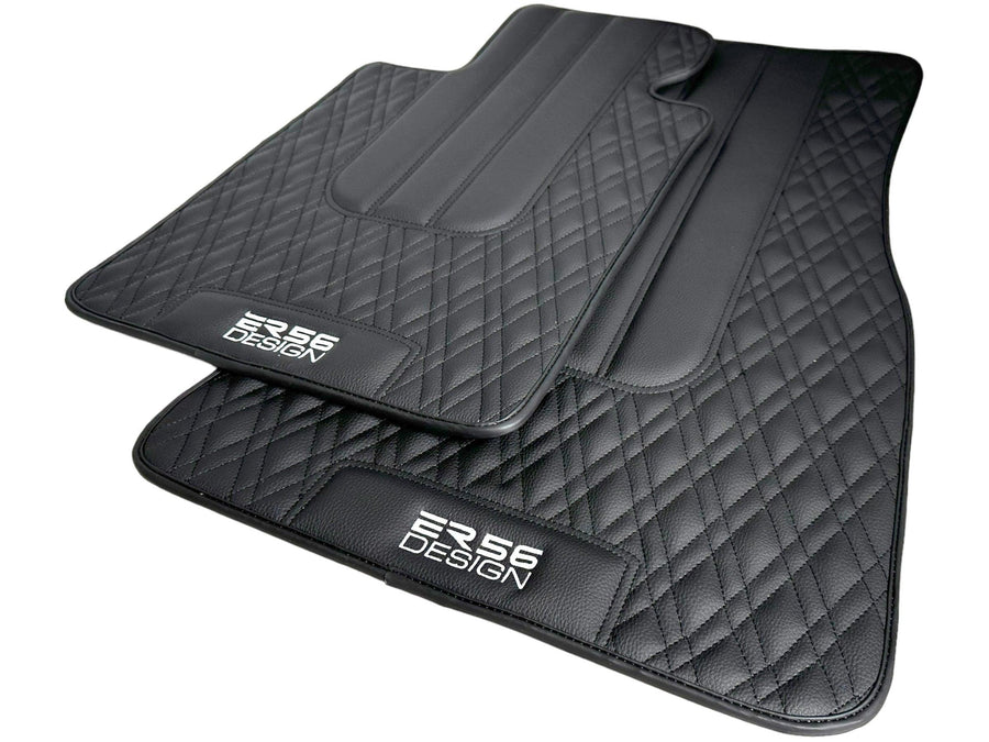 Floor Mats For BMW 6 Series E63 Black Leather Er56 Design - AutoWin