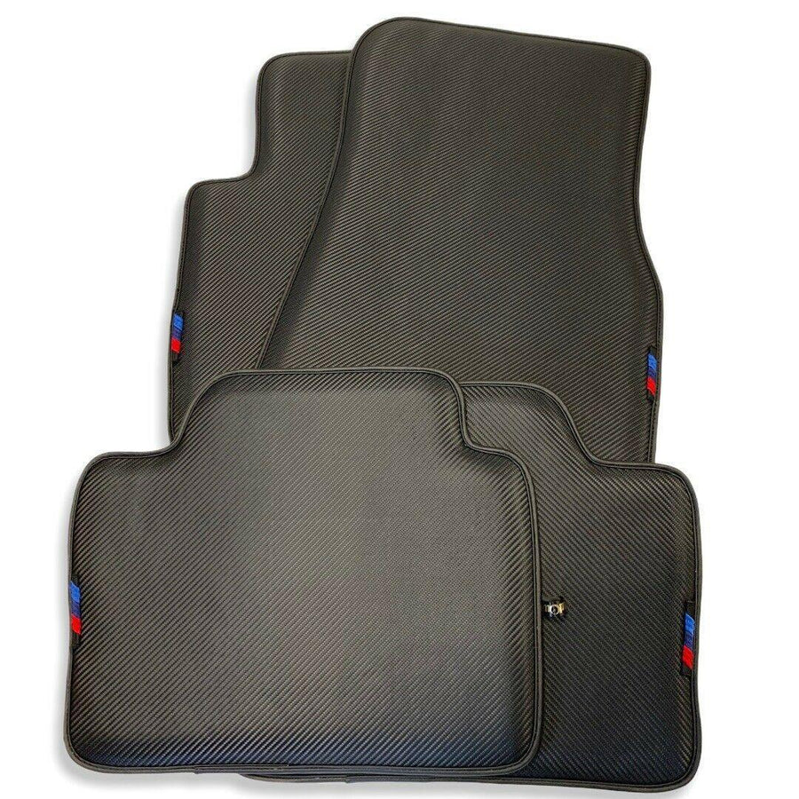 Floor Mats For BMW 6 Series E64 Convertible Autowin Brand Carbon Fiber Leather - AutoWin