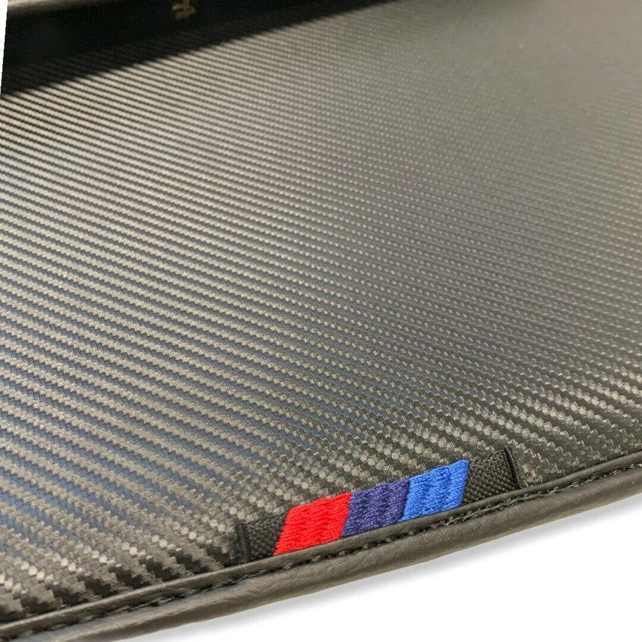 Floor Mats For BMW 6 Series E64 Convertible Autowin Brand Carbon Fiber Leather - AutoWin