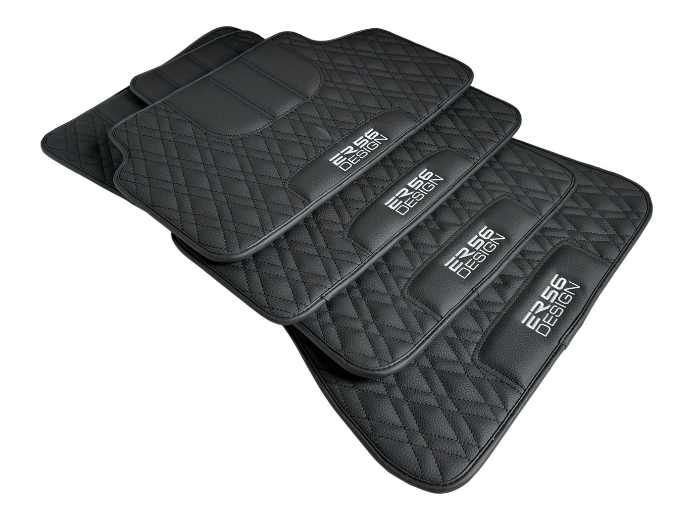Floor Mats For BMW 6 Series F06 Gran Coupe Black Leather Er56 Design - AutoWin