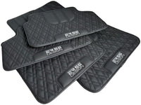 Floor Mats For BMW 7 Series F02 Black Leather Er56 Design - AutoWin