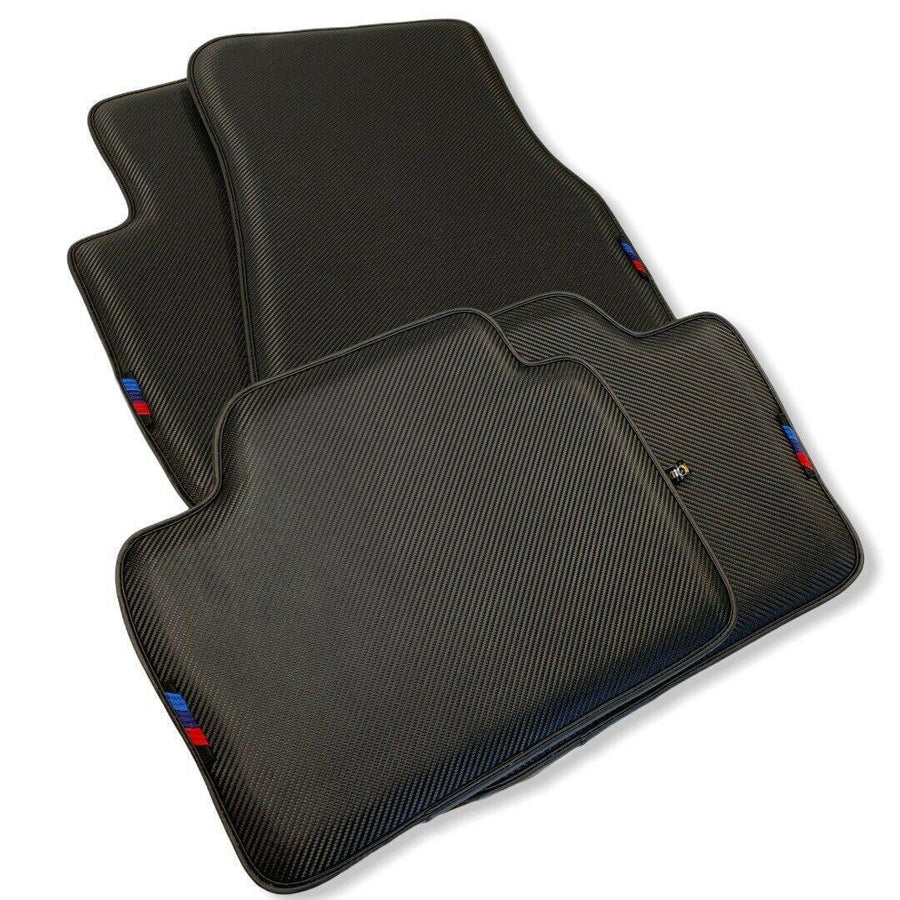 Floor Mats For BMW M3 4-door E90 Autowin Brand Carbon Fiber Leather - AutoWin
