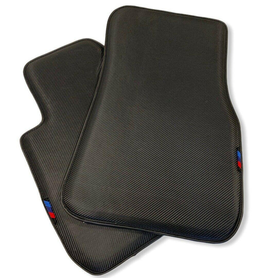 Floor Mats For BMW M3 4-door E90 Autowin Brand Carbon Fiber Leather - AutoWin