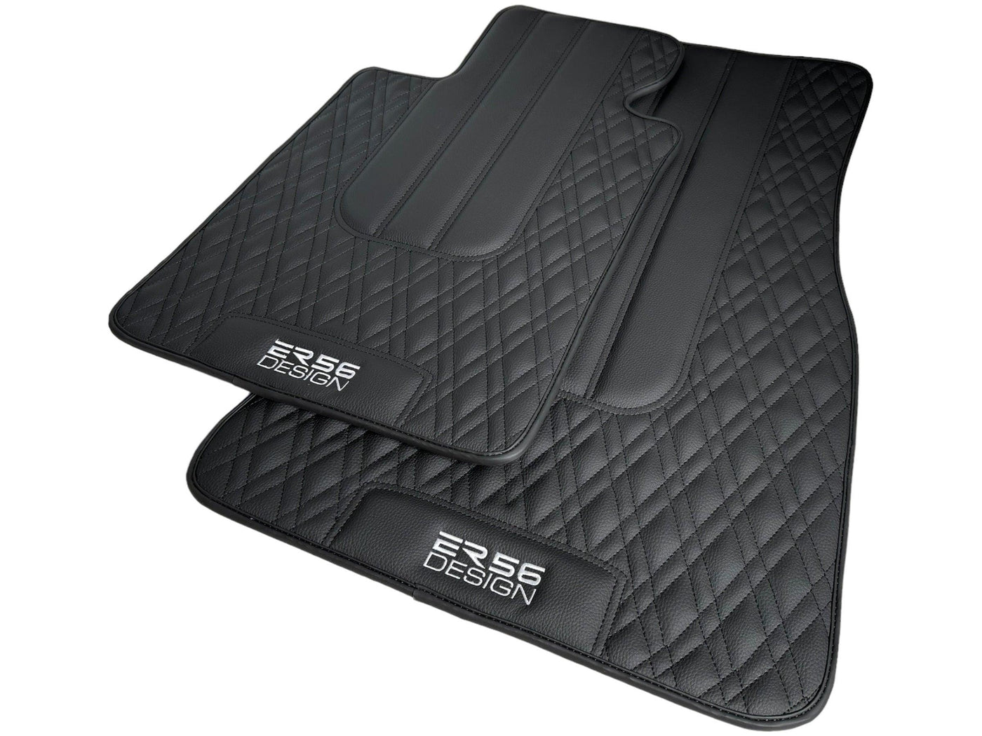 Floor Mats For BMW M3 E92 Black Leather Er56 Design - AutoWin