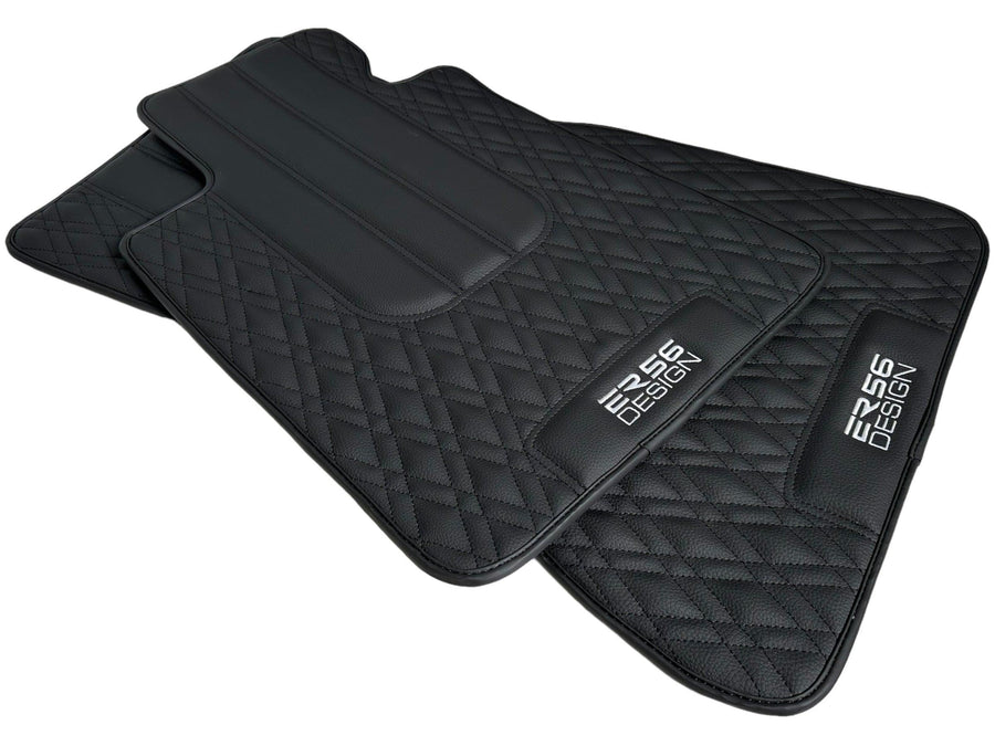 Floor Mats For BMW M3 G80 Black Leather Er56 Design - AutoWin