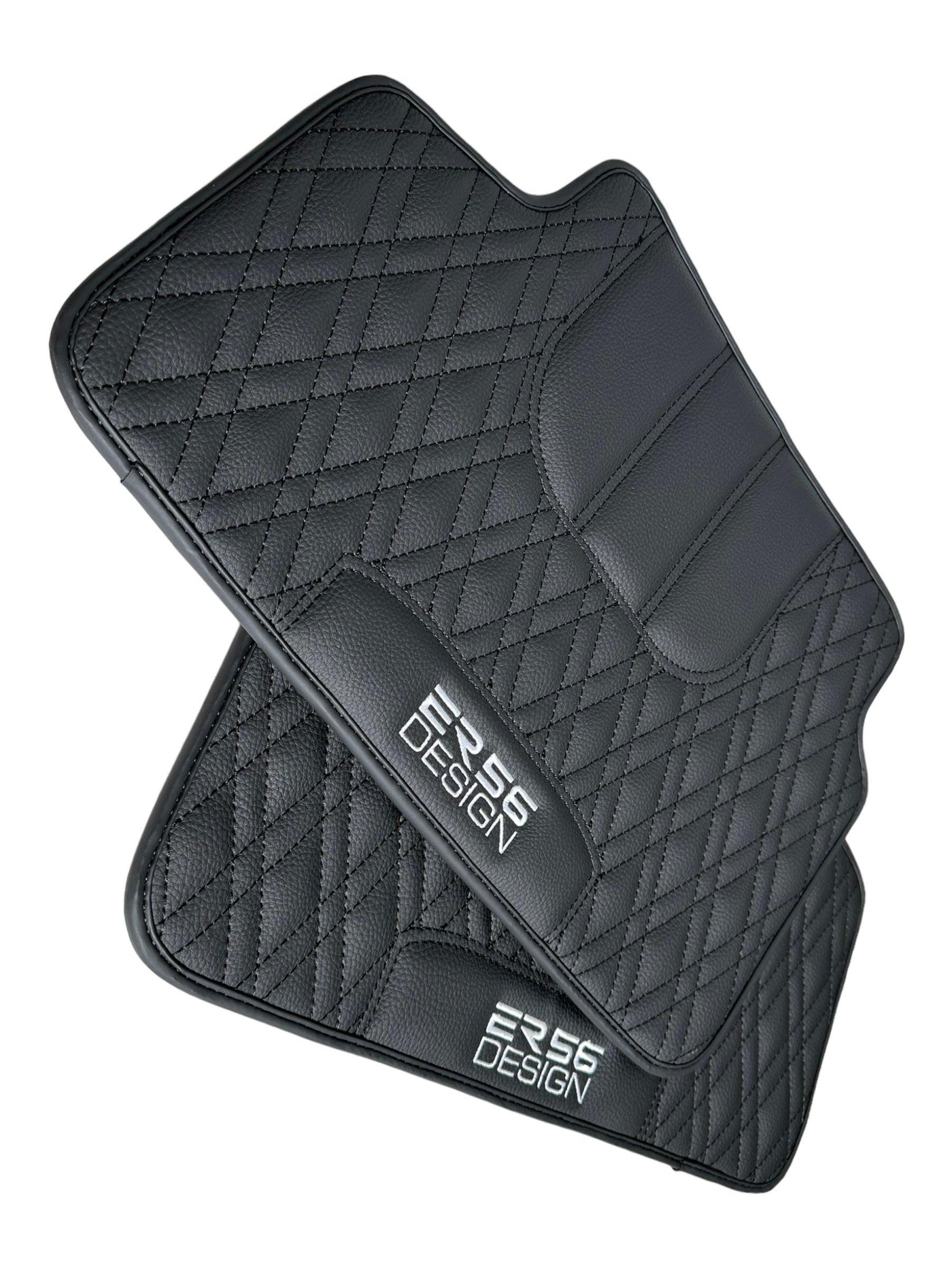 Floor Mats For BMW X4 Series F26 Black Leather Er56 Design - AutoWin